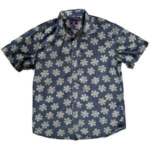 UNTUCKit Blue Floral Casual Button Down Shirt